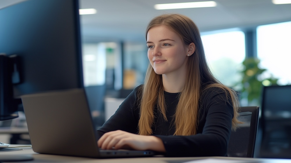 woman enjoys arbiter cybersecurity