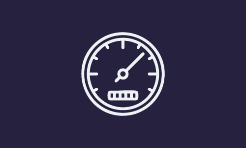 White speedometer on dark background