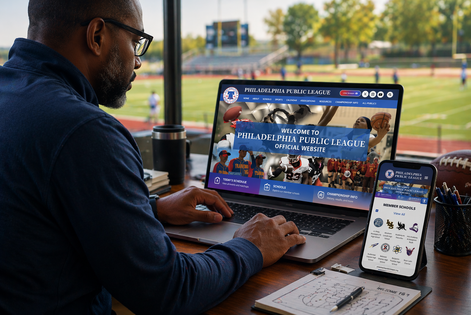 Philadelphia Public League website view.